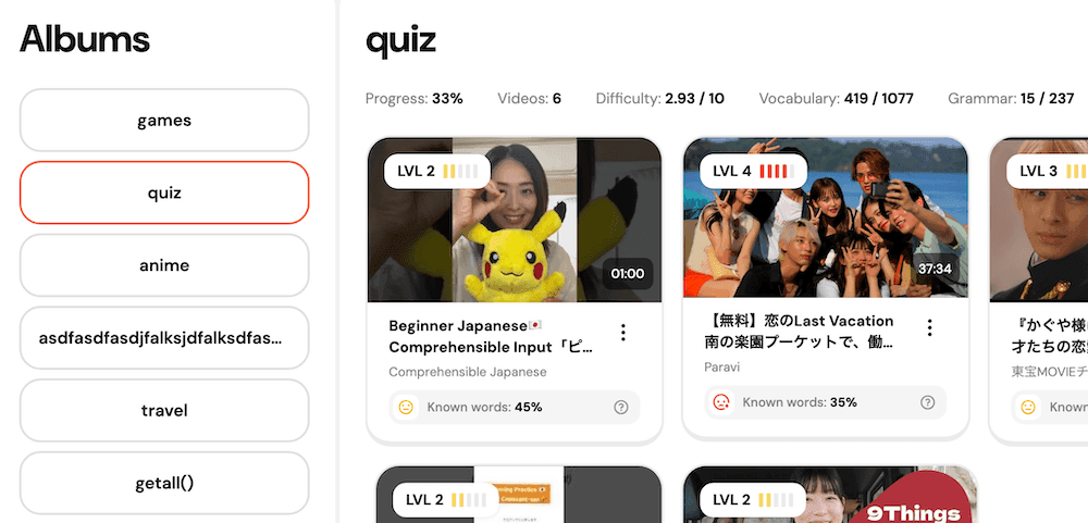 Curate your own album of videos