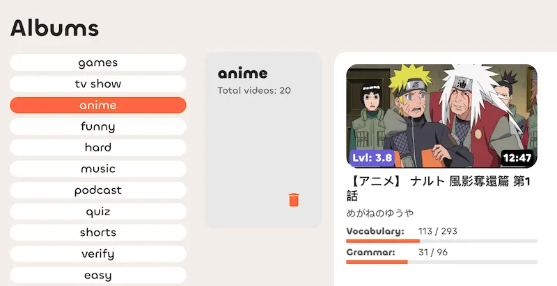 Curate your own album of videos
